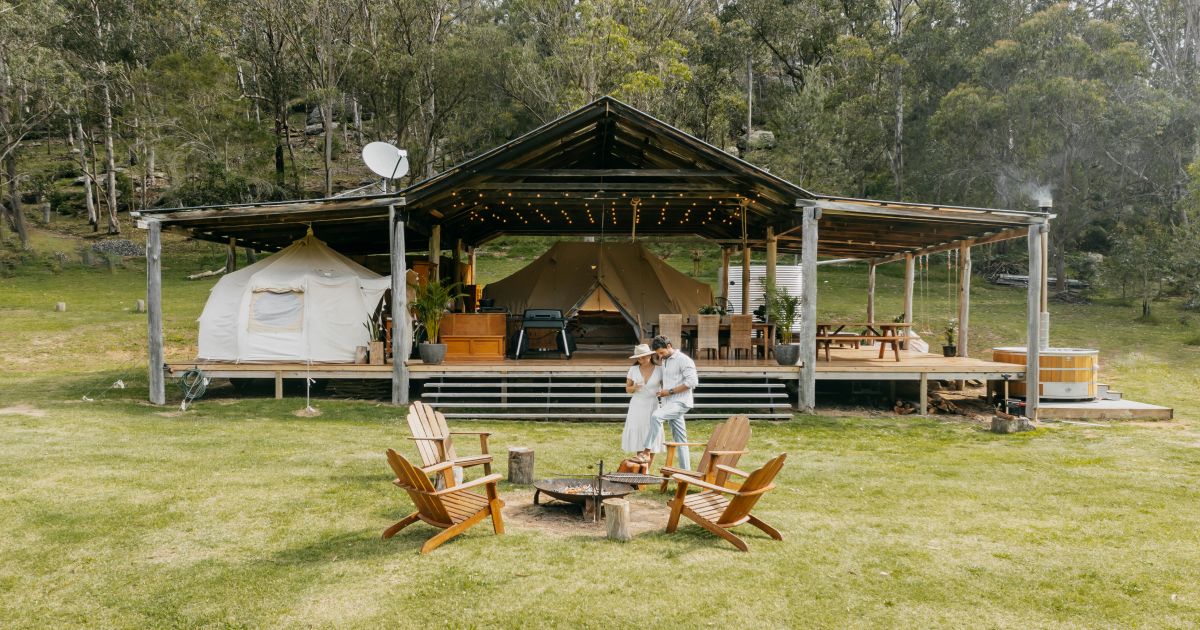 Canopy glamping best sale